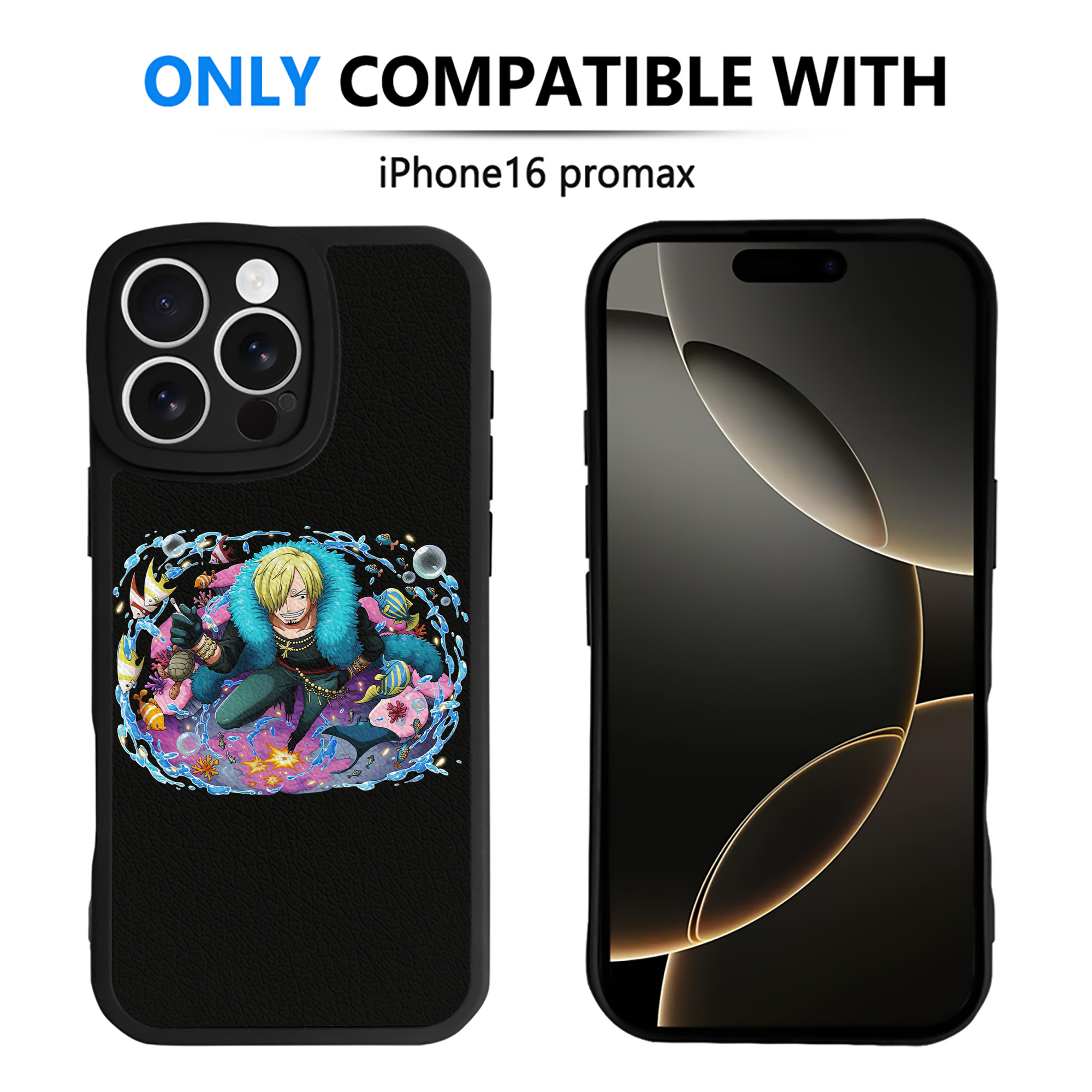 （画像用） ワンピース サンジ ONE PIECE Sanji 【iPhone 16シリーズ対応】シリコンスマホケース（レザー調） 材質：シリコン
